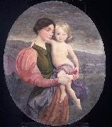 George de Forest Brush Mother and Child: A Modern Madonna Spain oil painting artist